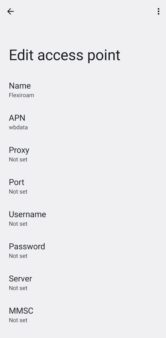 set new APN Android