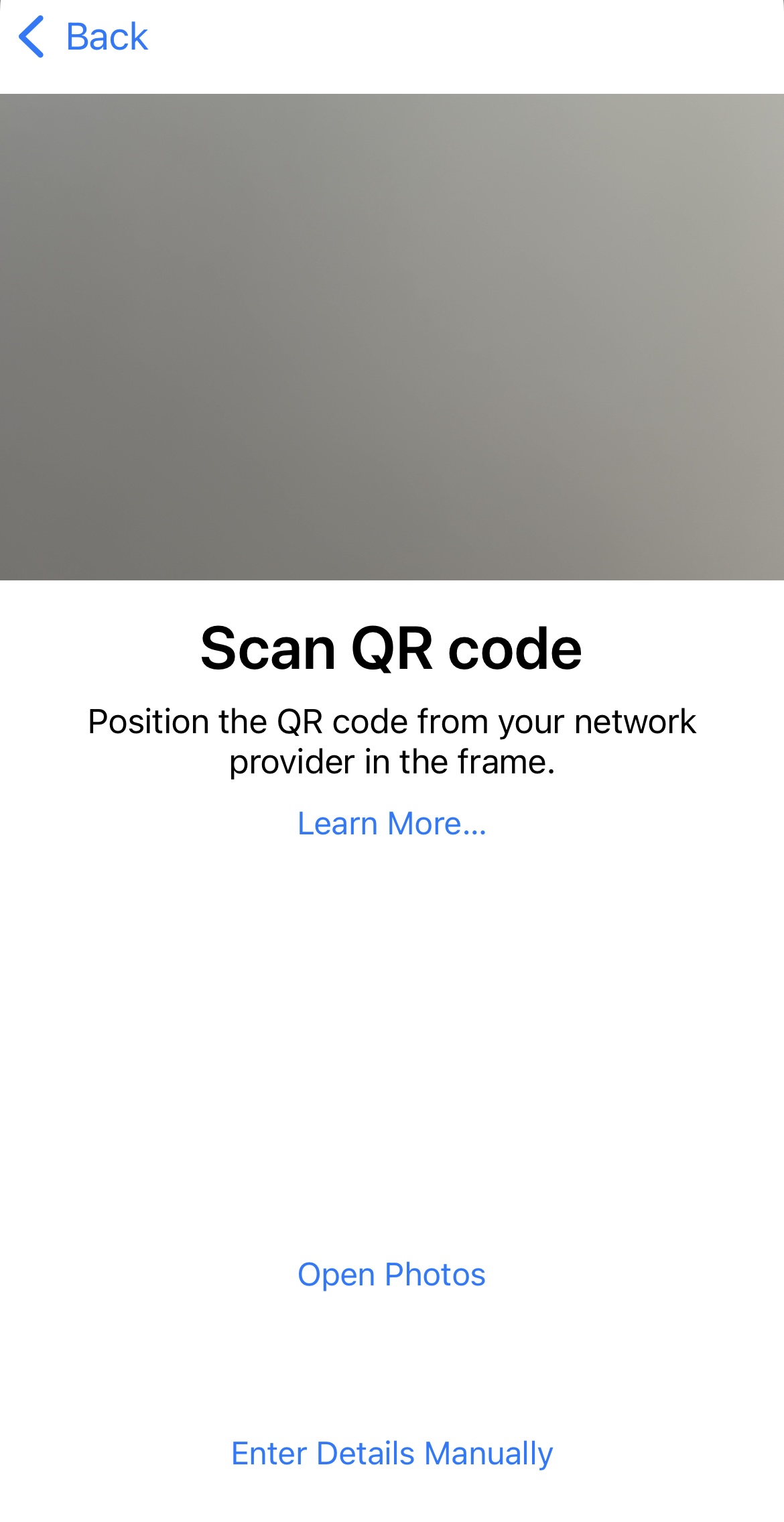 install eSIM at iOS via QR scan 2